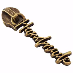 Handmade Løkkeskrift - Antikk Messing - 2 Stk