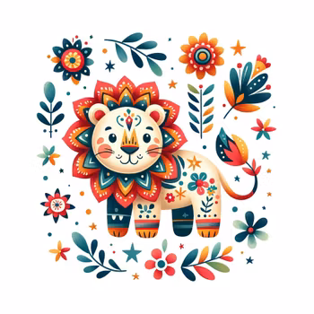 Folklore - Løve - Strykemerke