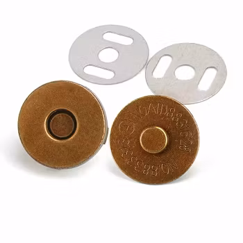 18mm Magnetknapp - Antikk Messing