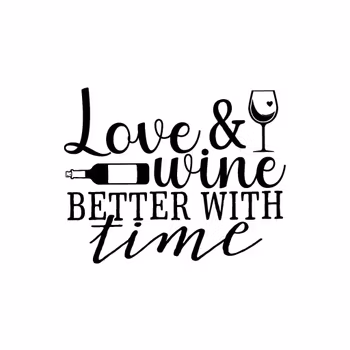 Love and Wine - Sort Skrift
