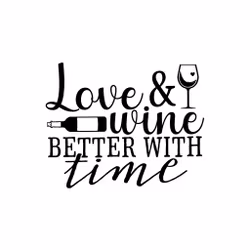 Love and Wine - Hvit skrift