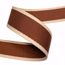 3,8 cm Webbing - Beige & Brun - 1,5 meter