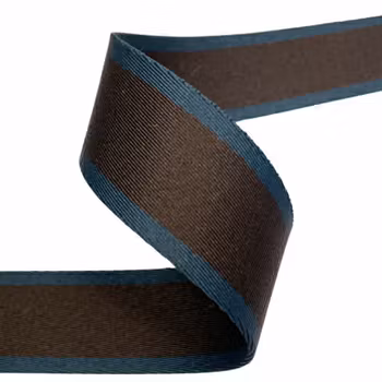 3,8cm Webbing - Teal & Brown - 1,5 Meter