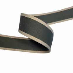 3,8 cm Webbing  - Beige & Dark green - 1,5 Meter