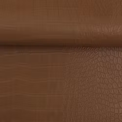 Imitert skinn  i Kroko-look - Brun