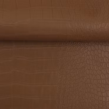 Imitert skinn  i Kroko-look - Brun