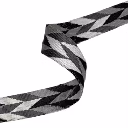 2,5 cm Chevron - Gråtoner - 1,5 Meter