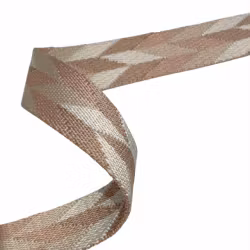 2,5 cm Chevron - Myk Rosa - 1,5 meter