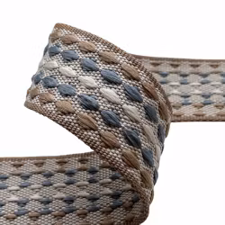 3,8 cm Perlesnor - Dusty Blue - 1,5 meter