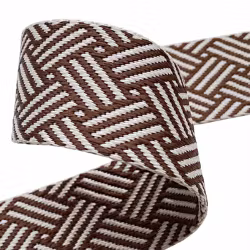 3,8 cm Bånd - Kurvflettet - Pecan - 1,5 Meter