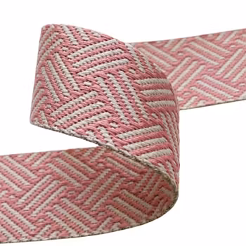 3,8 cm Bånd - Kurvflettet - Rose Pink - 1,5 meter