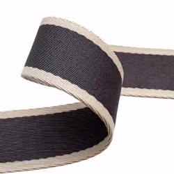 3,8 cm Bånd - Striper - Aubergine - 1,5 Meter