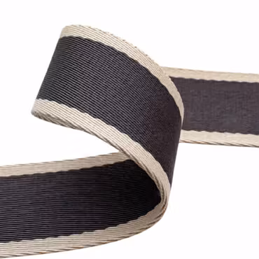 3,8 cm Bånd - Striper - Aubergine - 1,5 Meter