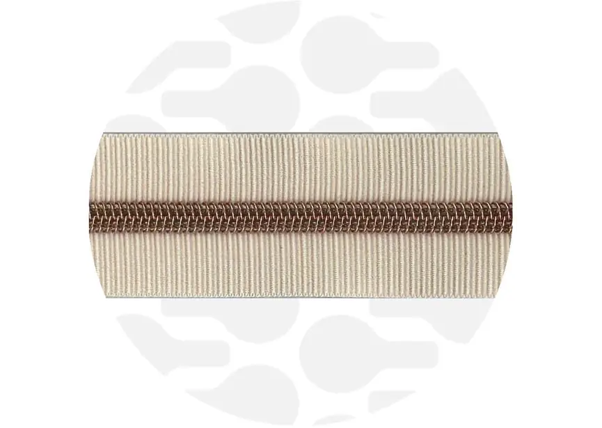 Glidelås - Shell Stripes  - Rosegold  - 1 Meter