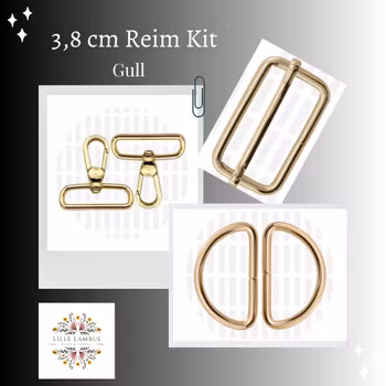 3,8 cm Reim Kit med D-ringer