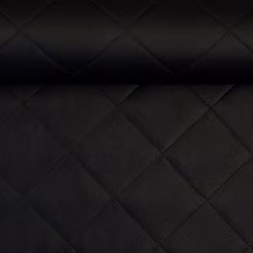 Quilted look - Imitert skinn - Sort