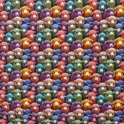 Polycotton - Colorfull Sheep