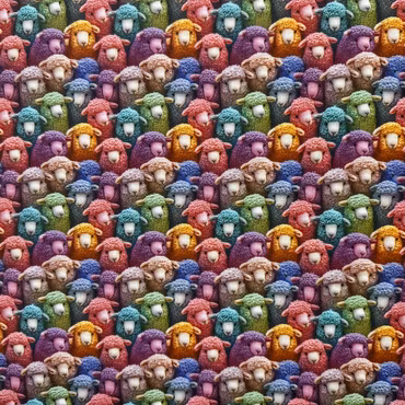 Polycotton - Colorfull Sheep