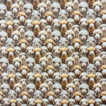 Polycotton - Beige Sheep