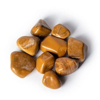 Yellow Jasper Tumbled large in A-quality Large pack 500g