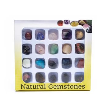 Gift box with 20 tumbled gemstones