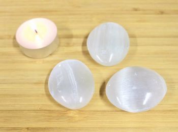 Selenite polished oval