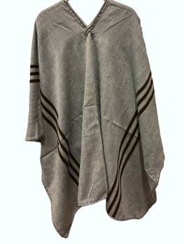 Peruvian Light Grey Shaman Poncho