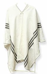 Peruansk Vit Schaman Poncho