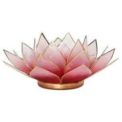Lotus flower - atmospheric light red/pink with gold edge