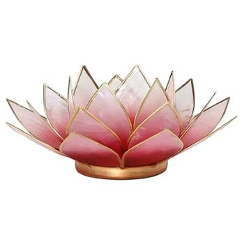 Lotus flower - atmospheric light red/pink with gold edge