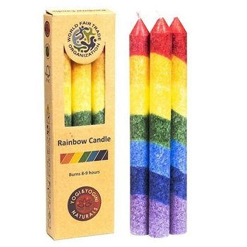 Rainbow candles 3pcs