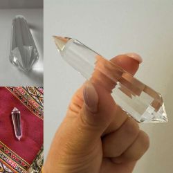 12-sided Vogel Clear Quartz Double Terminated Extraction Healing Crystal