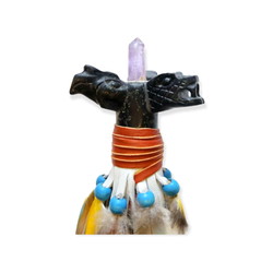 Peruvian Ceremonial Chonta Stick Decorated