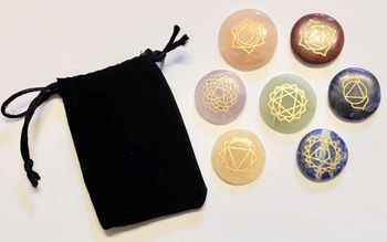 Set of 7 Chakras with symbols