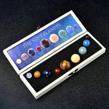 1 Set Nine Planets Natural Crystal Gemstones