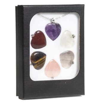 Love Heart pendant in gemstones