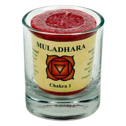 Glass candle holder for scented and chakra candles