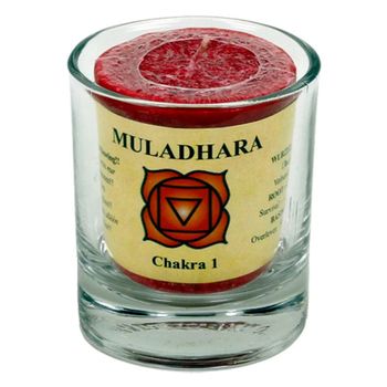 Glass candle holder for scented and chakra candles