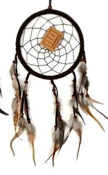 Dreamcatcher 21 cm brown