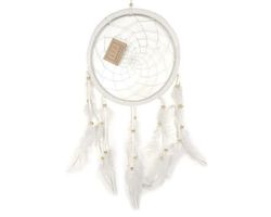 Dreamcatcher 21 cm white