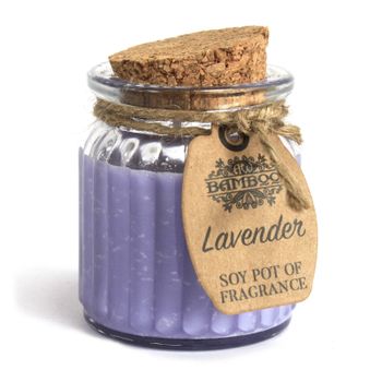 Soy Wax Candle in Glass Jar - Lavender