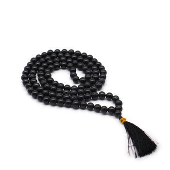 Mala with 108 Beads - Black Agate