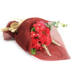Stående Bukett med Tvålblommor - Röd