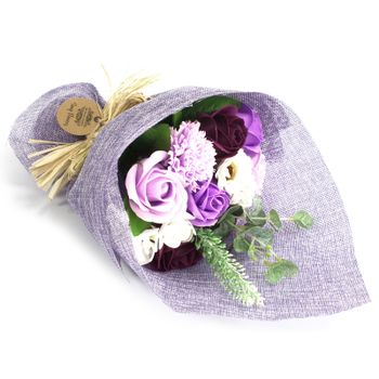 Stående Bukett med Tvålblommor - Lila