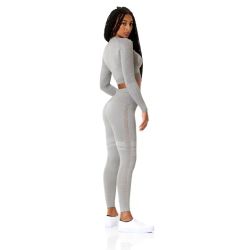 Seamless Yoga Pants High Waist Light Grey