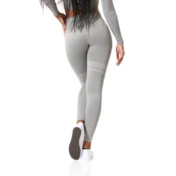 Seamless Yoga Pants High Waist Light Grey