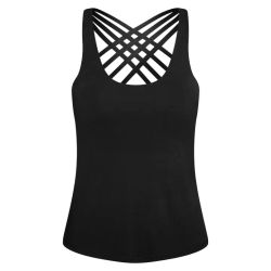 NIRA yoga top with integrated bra, black XL