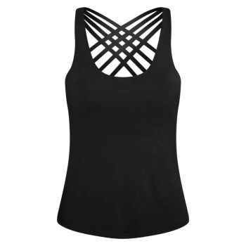 NIRA yoga top with integrated bra, black XL
