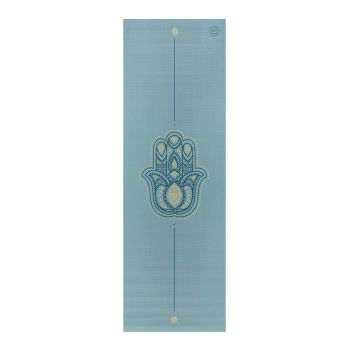 HAMSA HAND design yogamatta Ljusblå