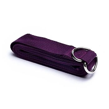 Yoga Strap - Rem D-ring lila bomull